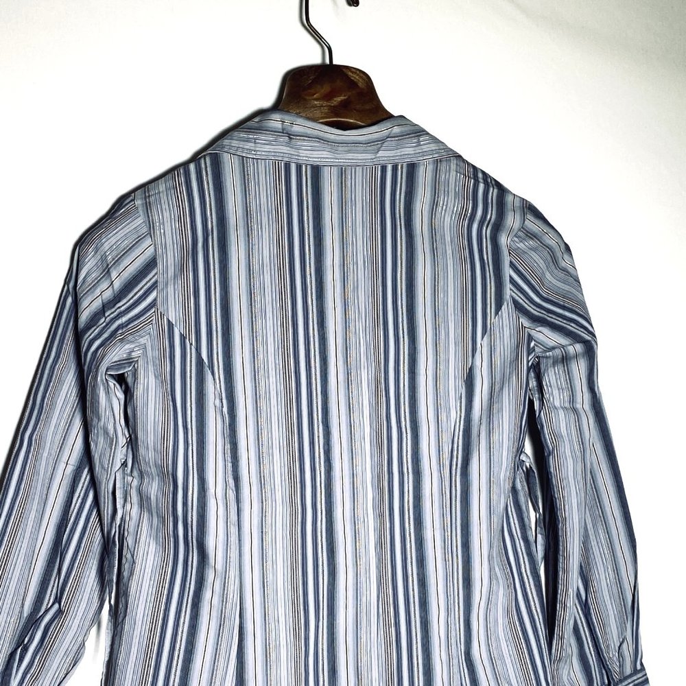 4/$25 Announcements Maternity Blouse Long Sleeve Career Work Waist Tie Sz S - Picture 4 of 10